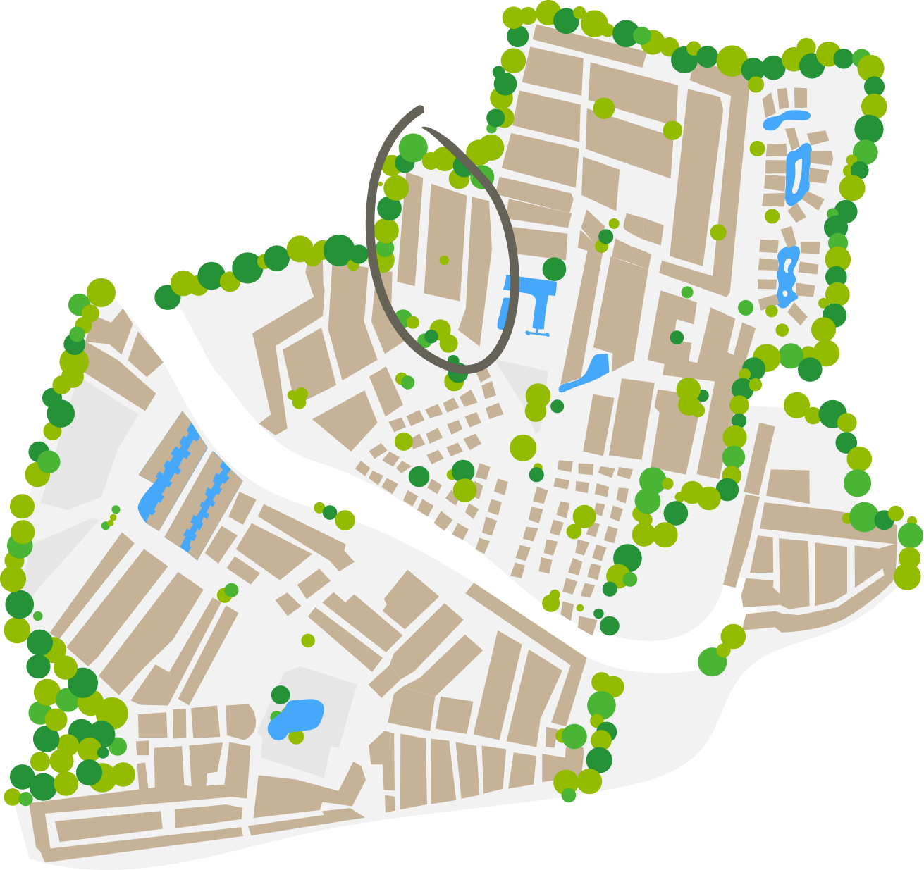 Plan du quartier Africa